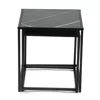 Set Masute de Cafea Duetta, 38x38x41 h cm + 35x35x38 cm, Metal/Pal Melaminat, Negru Marmura picture - 5