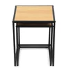 Set Masute de Cafea Duetta, 40x40x50 h cm + 35x35x45 cm, Metal/Pal Melaminat, Stejar Natur picture - 5