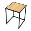 Set Masute de Cafea Duetta, 40x40x50 h cm + 35x35x45 cm, Metal/Pal Melaminat, Stejar Natur picture - 6