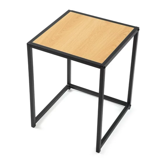 Set Masute de Cafea Duetta, 40x40x50 h cm + 35x35x45 cm, Metal/Pal Melaminat, Stejar Natur picture - 6