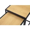 Set Masute de Cafea Duetta, 40x40x50 h cm + 35x35x45 cm, Metal/Pal Melaminat, Stejar Natur picture - 7