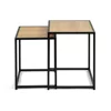 Set Masute de Cafea Duetta, 40x40x50 h cm + 35x35x45 cm, Metal/Pal Melaminat, Stejar Natur picture - 10