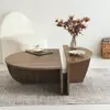 Set Masute de Cafea Podiu, 90x60x30 cm + 85x30x35 cm - Nuc picture - 3