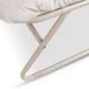 Set Mobilier De Gradina Nikea, Beige/Perne Gri Deschis, 2 Fotolii + Masuta, 70x105x90 cm, Metal/Stofa picture - 6