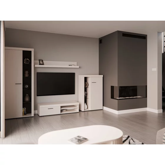 Set Mobilier Rumba, 270x40x190 h cm, Pal Melaminat, Beige Nisip picture - 4