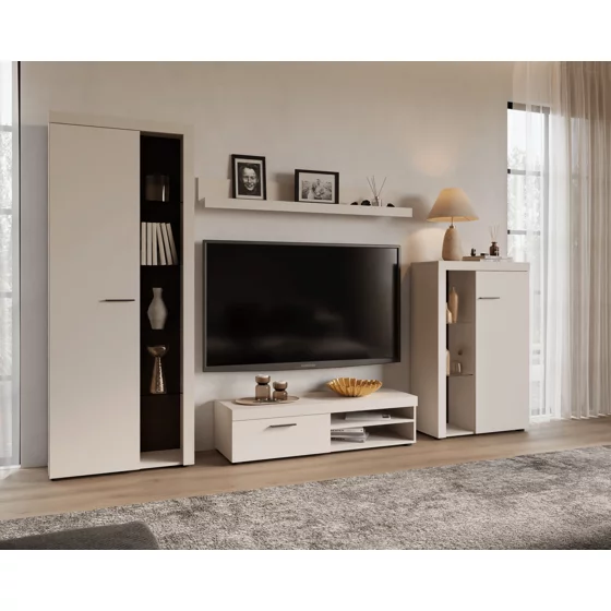 Set Mobilier Rumba, 270x40x190 h cm, Pal Melaminat, Beige Nisip picture - 2