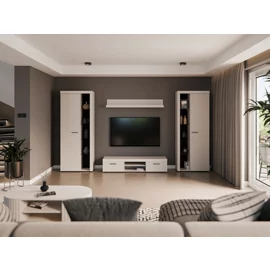 Set Mobilier Rumba XL, 300x40x190 h cm, Pal Melaminat, Beige Nisip