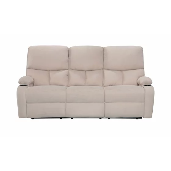 Set Recliner ASTHA 3R+1R+1R, Canapea 3R - 187x94x102, Fotoliu - 79x94x102 cm, Stofa, Beige picture - 2