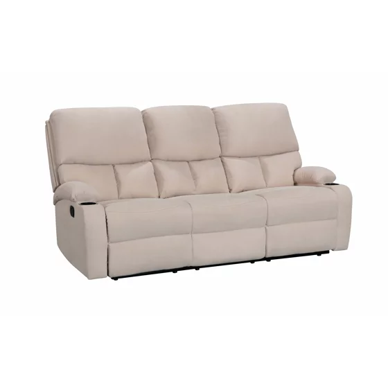 Set Recliner ASTHA 3R+1R+1R, Canapea 3R - 187x94x102, Fotoliu - 79x94x102 cm, Stofa, Beige picture - 3