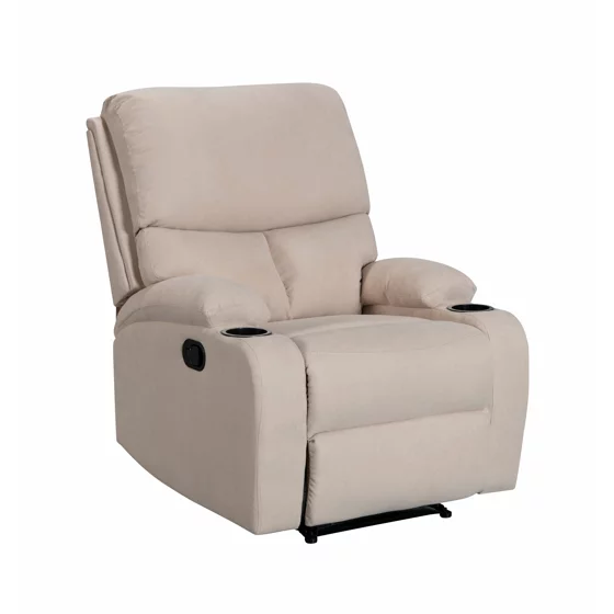 Set Recliner ASTHA 3R+1R+1R, Canapea 3R - 187x94x102, Fotoliu - 79x94x102 cm, Stofa, Beige picture - 5