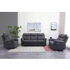 Set Recliner Baxter, Canapea 3 Locuri + Canapea 2 Locuri + Fotoliu, Actionare Electrica, Stofa Gri picture - 2