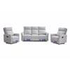 Set Recliner Bolton 51651, Canapea 3 Locuri + 2 Fotolii, Actionare Electrica, Stofa Gri Silver picture - 1