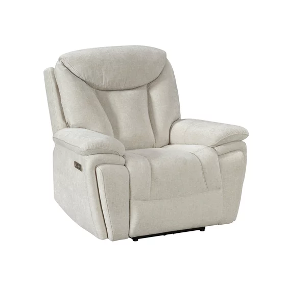 Set Recliner Electric Snug 3L+2R+1R, Canapea 3L - 228x96x106 h cm, Canapea 2R + Bar - 201x96x106 cm, Fotoliu - 107x96x106 h cm, Stofa, Beige picture - 4