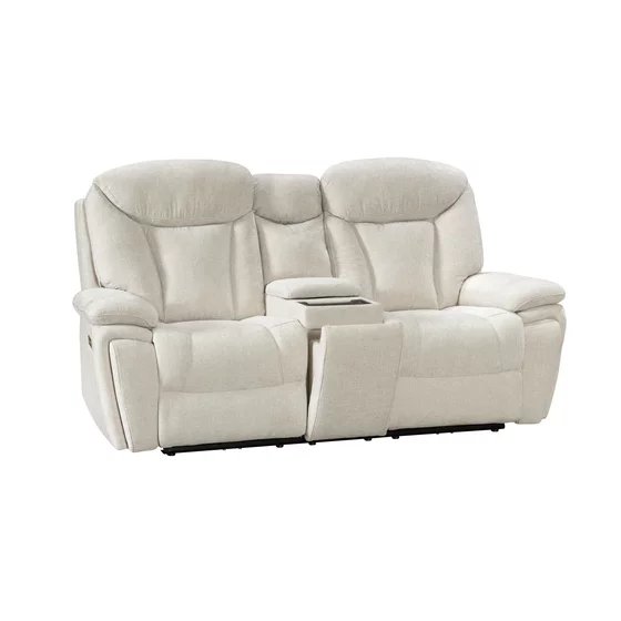 Set Recliner Electric Snug 3L+2R+1R, Canapea 3L - 228x96x106 h cm, Canapea 2R + Bar - 201x96x106 cm, Fotoliu - 107x96x106 h cm, Stofa, Beige picture - 2