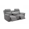 Set Recliner Gregory, Canapea 3 Locuri + Canapea 2 Locuri + Fotoliu, Actionare Electrica, Stofa Gri picture - 4