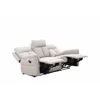 Set Recliner Lema, Canapea 3 Locuri + Canapea 2 Locuri + Fotoliu, Actionare Electrica, Stofa Gri picture - 5