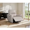 Set Recliner Nubello, Canapea + 2 Fotolii, Actionare Electrica, Piele Naturala, Crem Inchis picture - 3