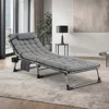 Sezlong de Gradina Salamanca, 167-190x73x72 h cm, Structura Metalica, Gri picture - 1