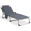 Sezlong de Gradina Salamanca, 167-190x73x72 h cm, Structura Metalica, Gri picture - 2