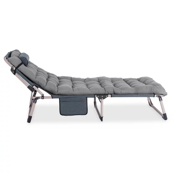 Sezlong de Gradina Salamanca, 167-190x73x72 h cm, Structura Metalica, Gri picture - 4
