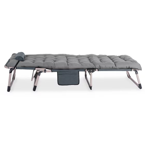 Sezlong de Gradina Salamanca, 167-190x73x72 h cm, Structura Metalica, Gri picture - 5