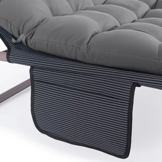 Sezlong de Gradina Salamanca, 167-190x73x72 h cm, Structura Metalica, Gri picture - 9