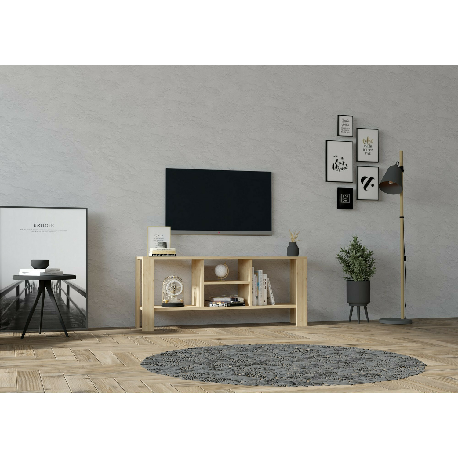 Stand tv hodge, 120x34x50 cm - stejar