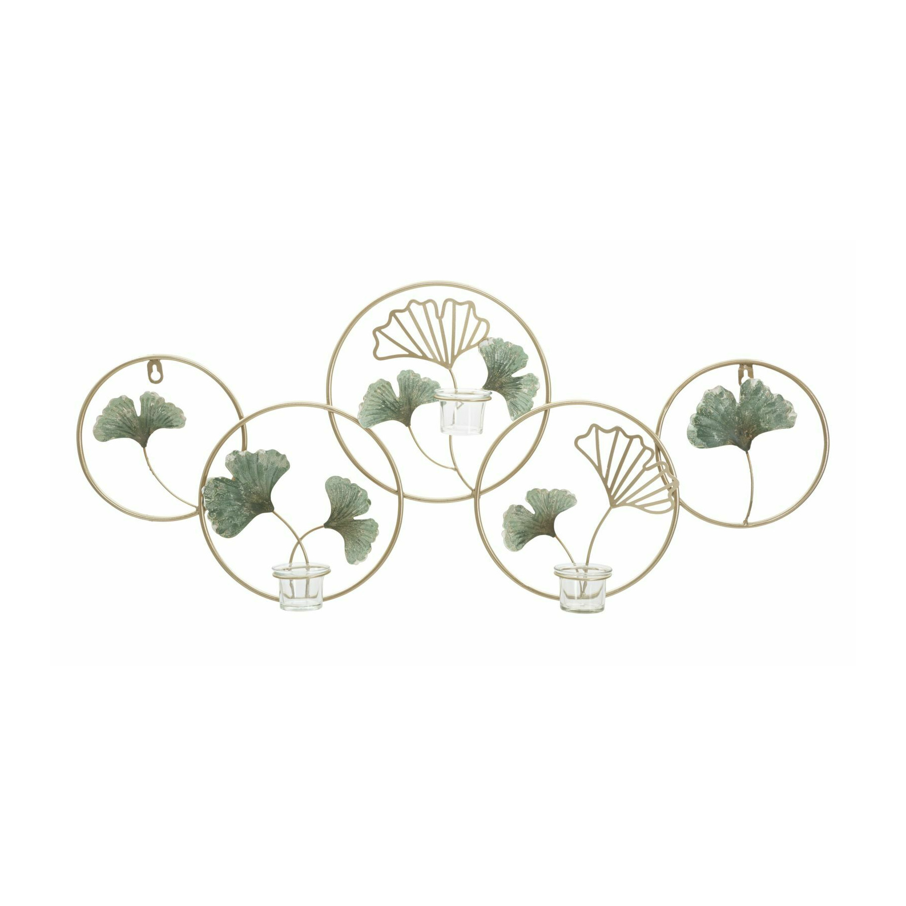 Suport lumanare, Roma2512, Multicolor, Metal si Sticla, 35.5x80x7.5 cm