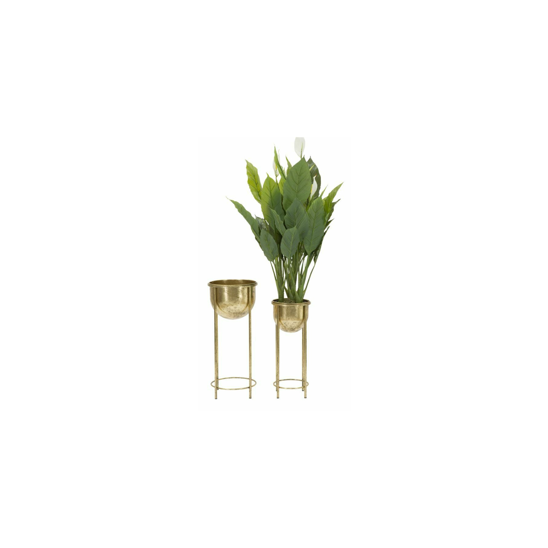 Suport pentru flori, roma1931, auriu, metal, 62/52x27/21.5x27/21.5 cm