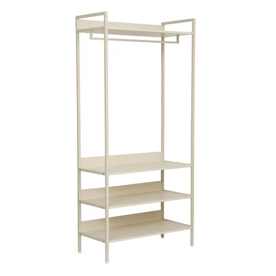 Suport pentru Haine cu umeras si polite Industro Line B, 84x40x180 CM, Metal/Pal Melaminat - Crem picture - 1