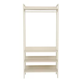 Suport pentru Haine cu umeras si polite Industro Line B, 84x40x180 CM, Metal/Pal Melaminat - Crem