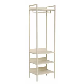 Suport pentru Haine cu umeras si polite Industro Line C, 52x40x180 CM, Metal/Pal Melaminat - Crem