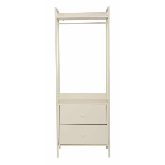 Suport pentru Haine cu umeras si sertare Industro Line A, 64x40x180 CM, Metal/Pal Melaminat - Crem picture - 1