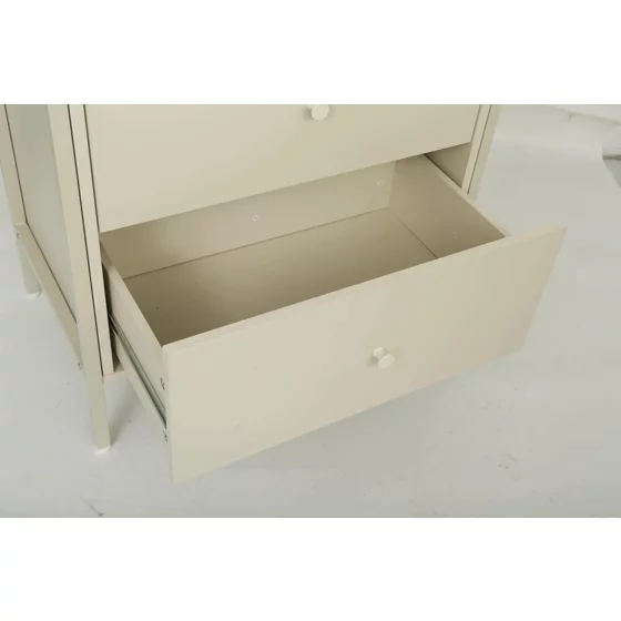 Suport pentru Haine cu umeras si sertare Industro Line A, 64x40x180 CM, Metal/Pal Melaminat - Crem picture - 4