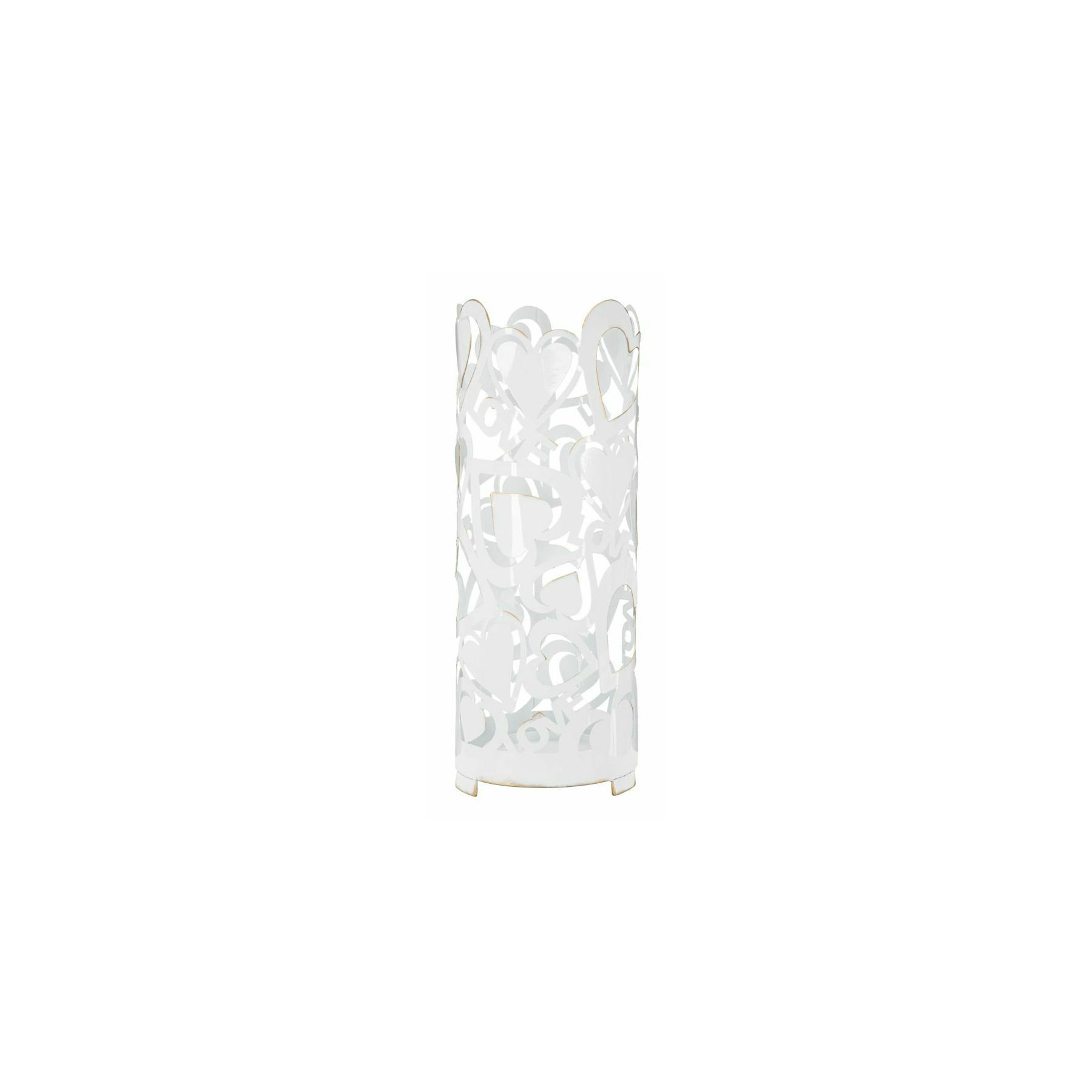 Suport pentru umbrele, roma2089, alb si auriu, metal, 55x21x21 cm