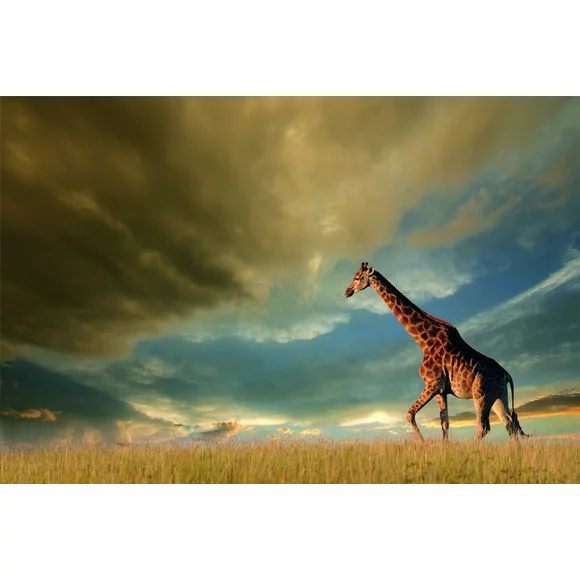 Tablou Decorativ Giraffe 120x80 Sticla picture - 1