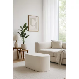 Taburet Adal, 81x45x41 h cm, Stofa, Alb