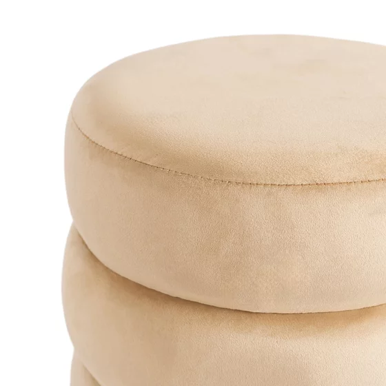Taburet Alexandria 36x41 h cm, Catifea,Beige picture - 3