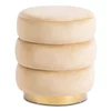 Taburet Alexandria 36x41 h cm, Catifea,Beige picture - 1