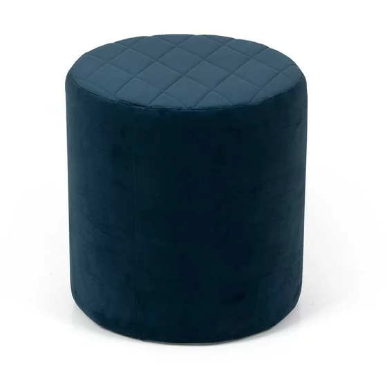 Taburet Cubo, 36x36x33 h cm, Catifea, Albastru picture - 1