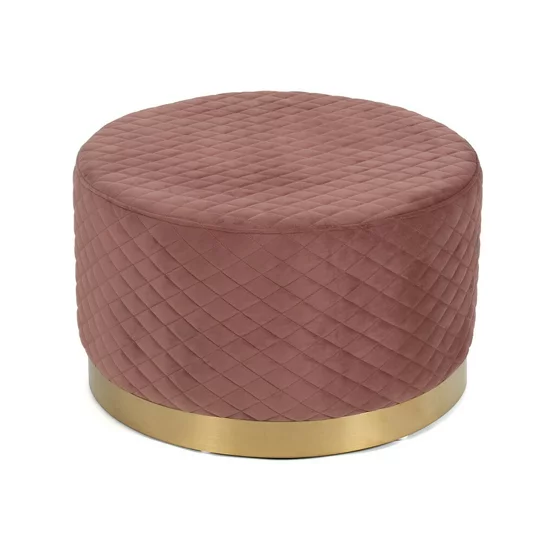 Taburet Lumi, 53x53x32 h cm, Stofa Roz Antichizat picture - 1