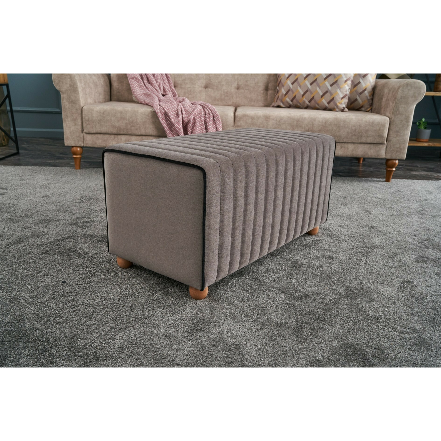 Taburet mabel, 80x40x40 cm, gri