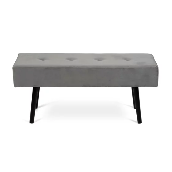 Taburet Moza, 100x34x43 h cm, Stofa, Negru/Gri picture - 1