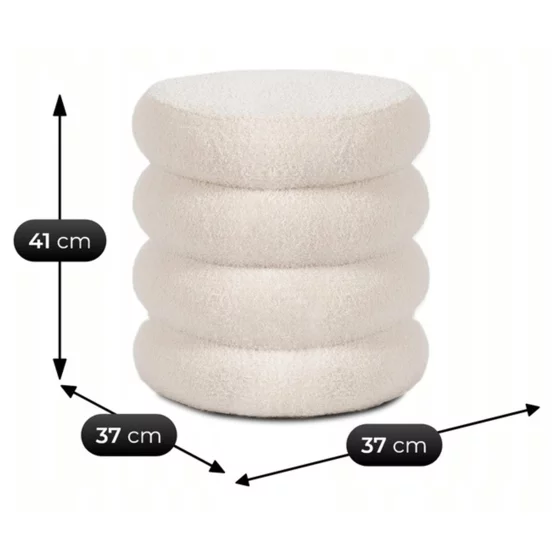 Taburet Rossa 37x41 h cm, Boucle Crem picture - 3