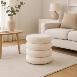 Taburet Rossa 37x41 h cm, Boucle Crem