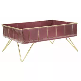 Tava decorativa, Roma2336, Bordo,Auriu, Metal, 15.5x32x21.5 cm