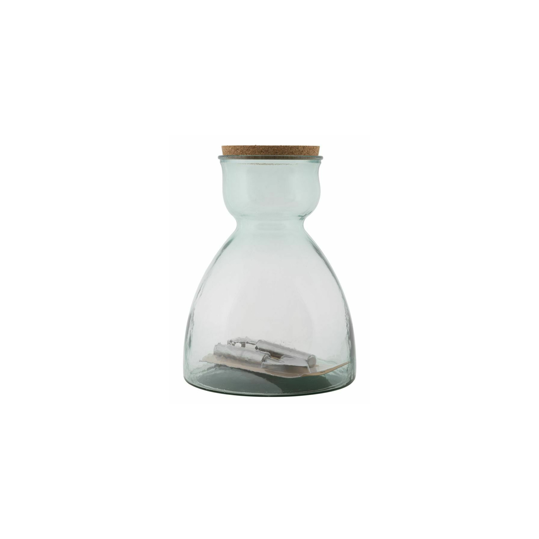 Vaza, roma1573, transparent, sticla reciclata, 34x27x27 cm