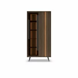 Vitrina Amaro A, Sistem De Iluminat tip Led Inclus, 93.5x40x196.4 h cm, Pal Melaminat/MDF, Stejar Dunin