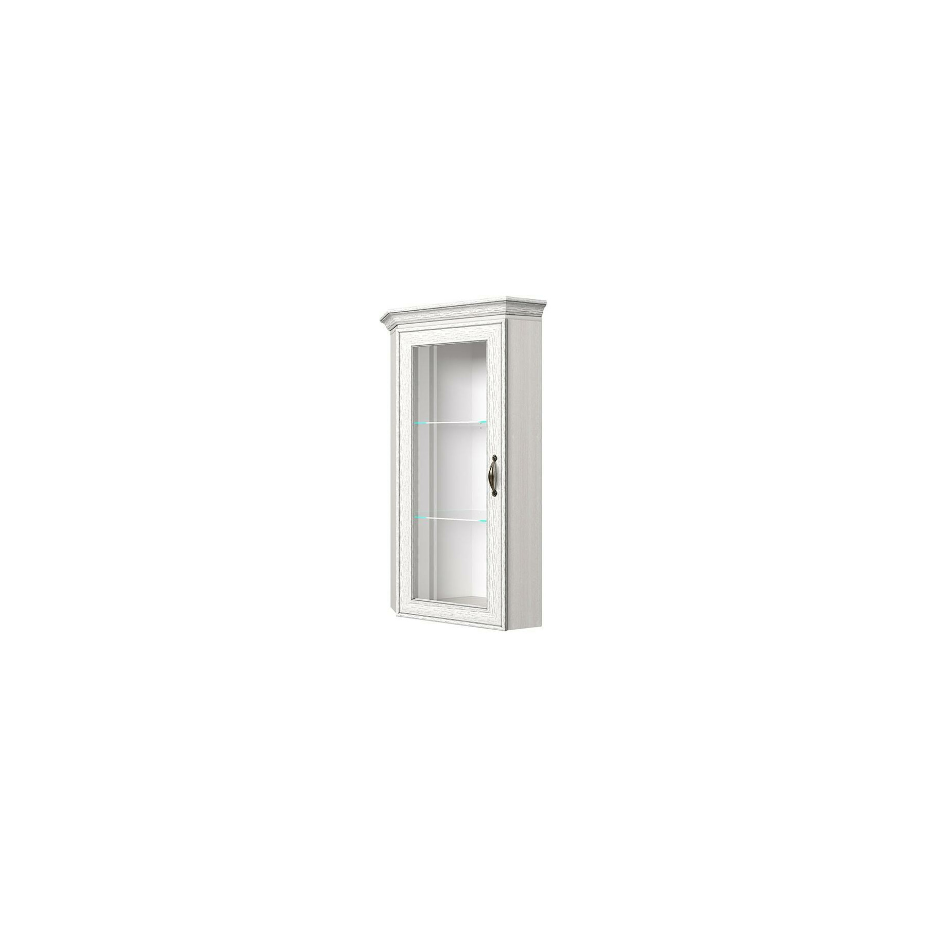 Vitrina colt tiffany, 52.1x52.1x122 cm, crem woodline