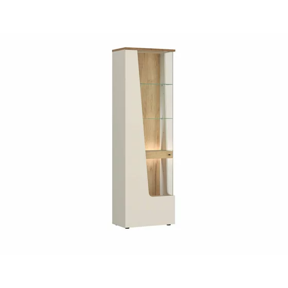 Vitrina Cut Out CTUV01L, 60x40x198 h cm, Pal Melaminat, Stejar Evoke/Casmir picture - 1